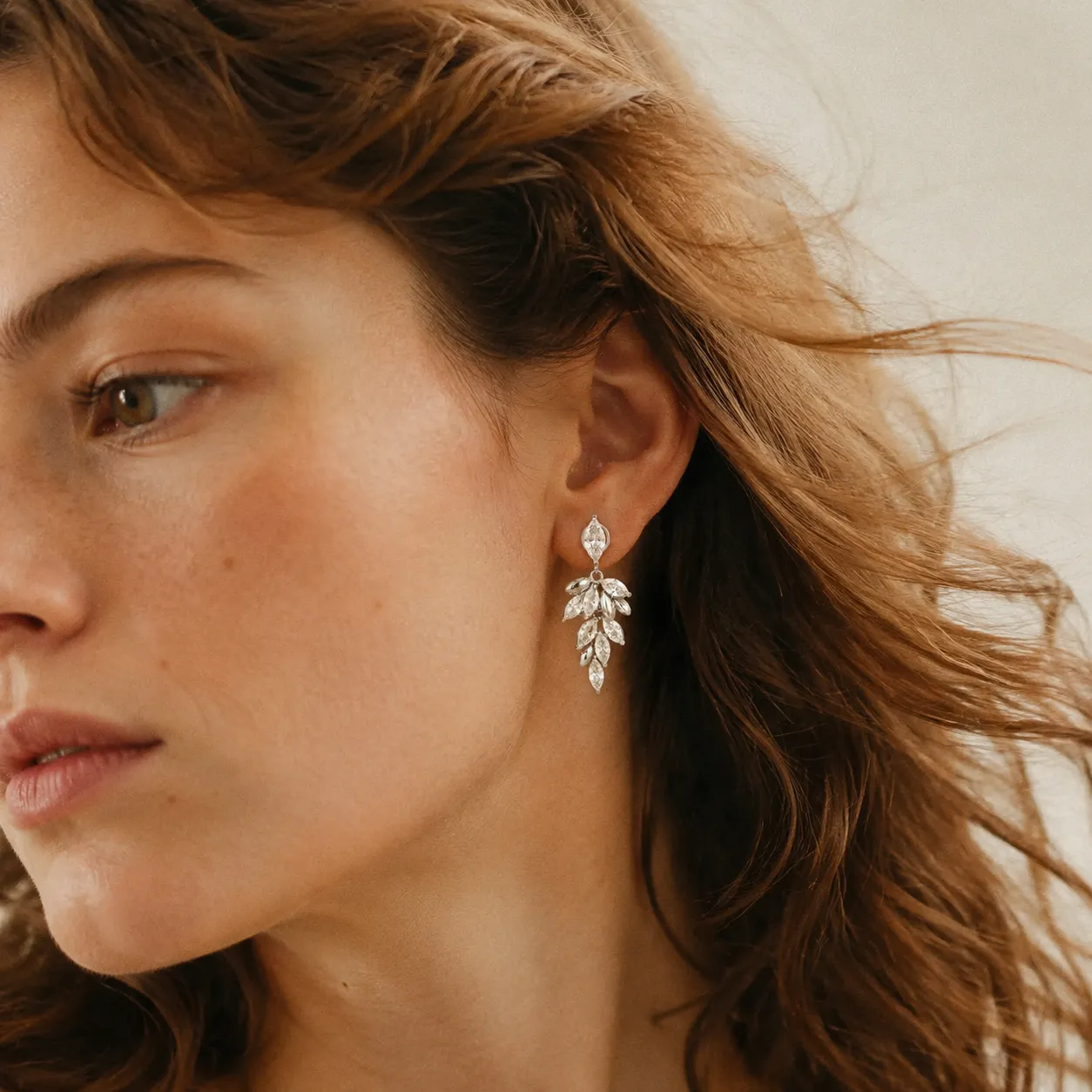 Bridal Pavé Pearl Drop Earrings