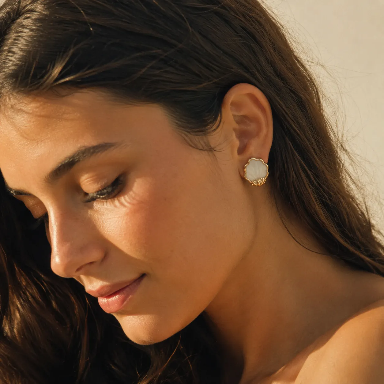 Mother-of-Pearl Shell Studs