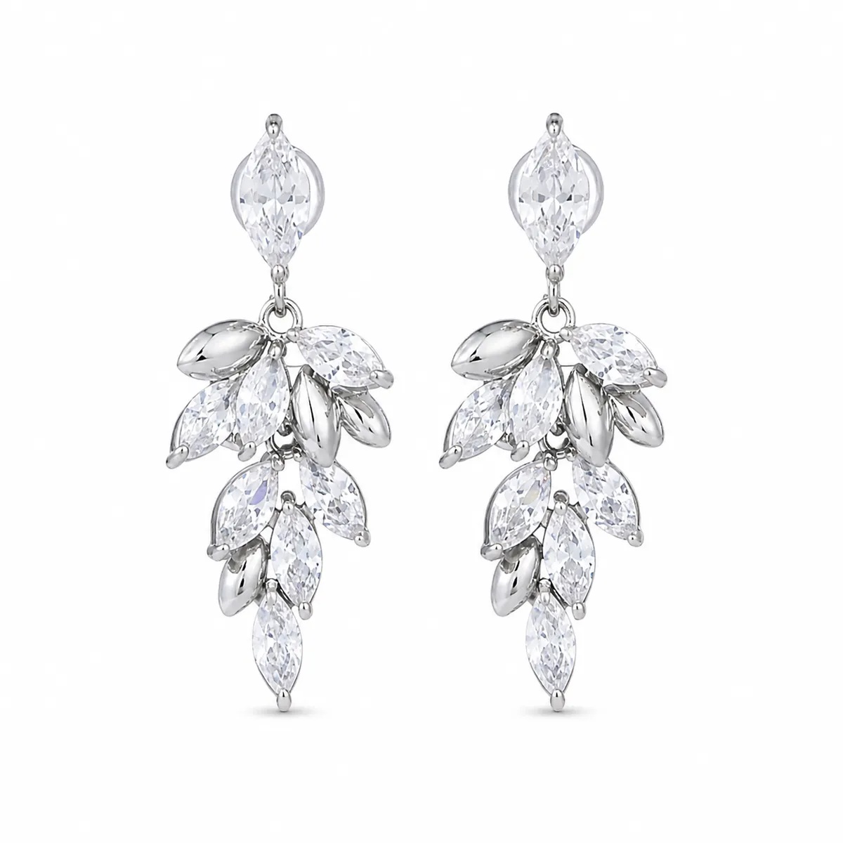 Bridal Pavé Pearl Drop Earrings