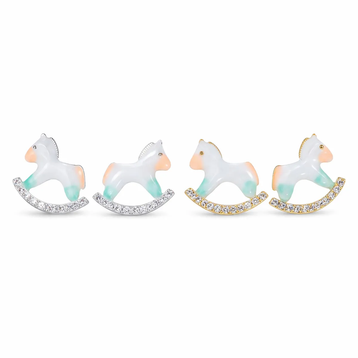 Carousel Horse Zircon Studs