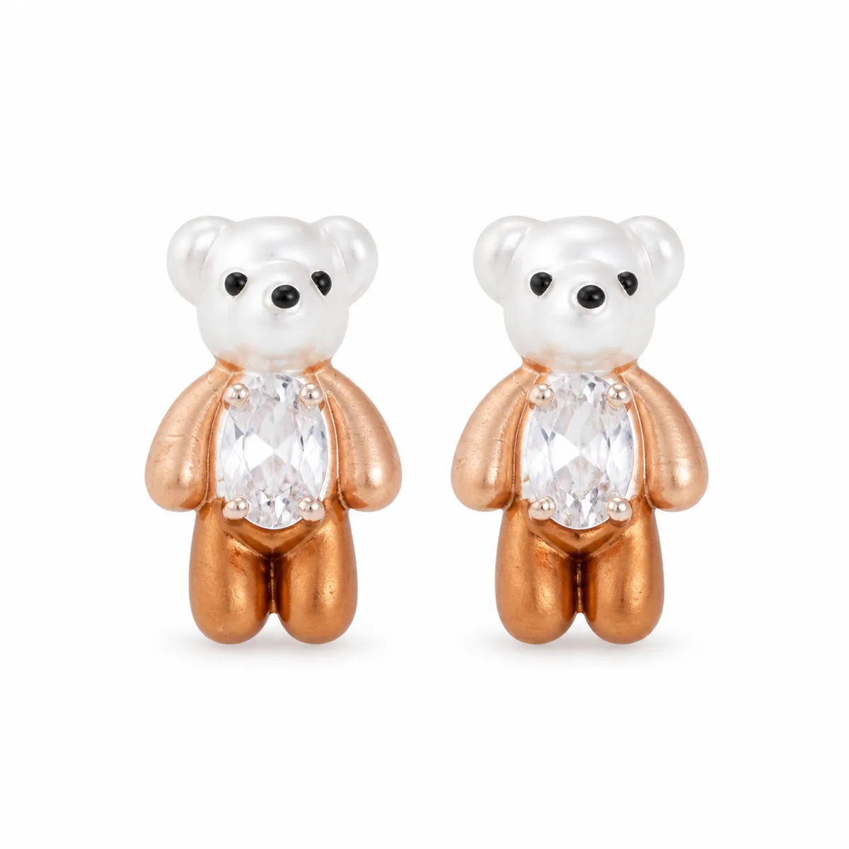 Bear Crystal Studs