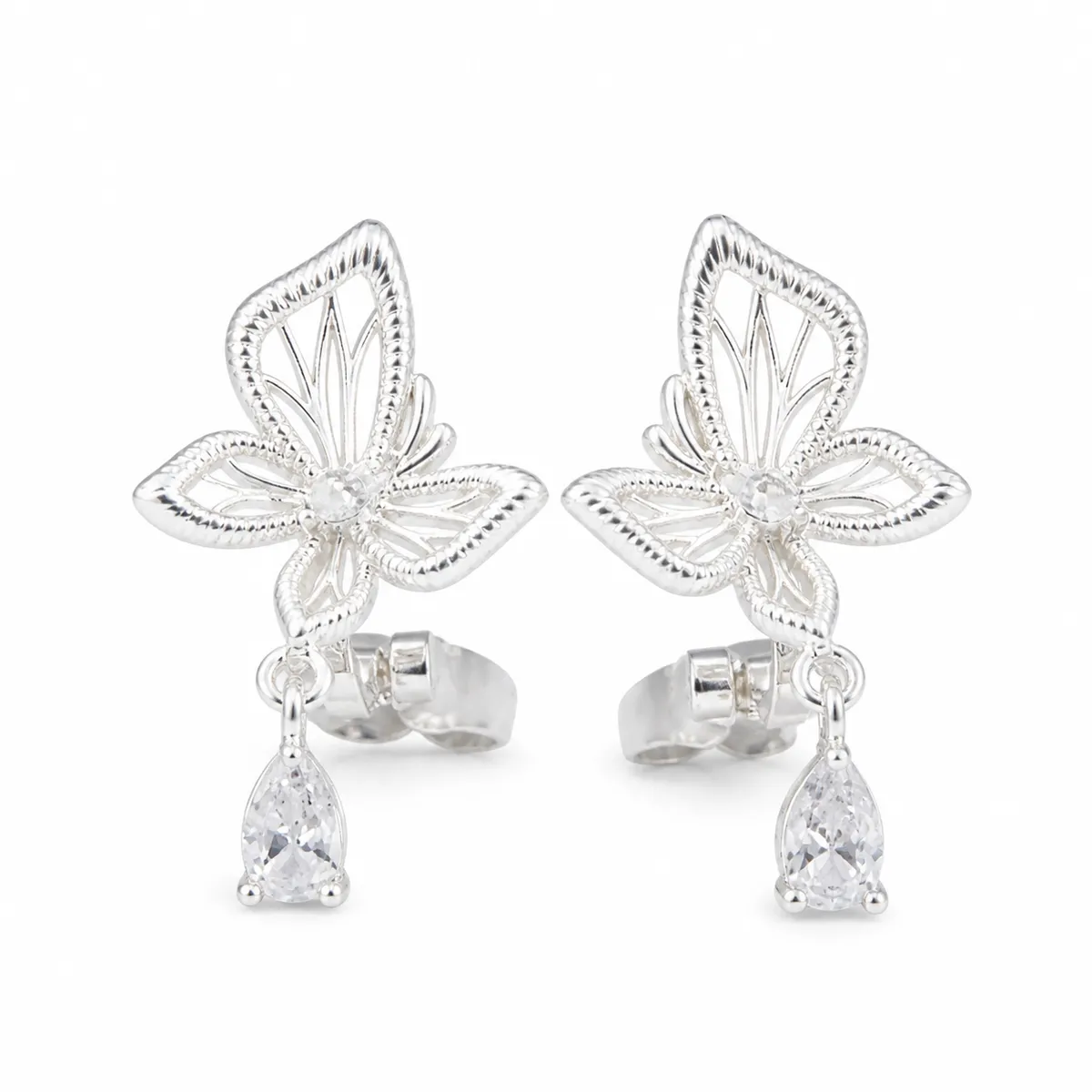Openwork Butterfly Zircon Studs