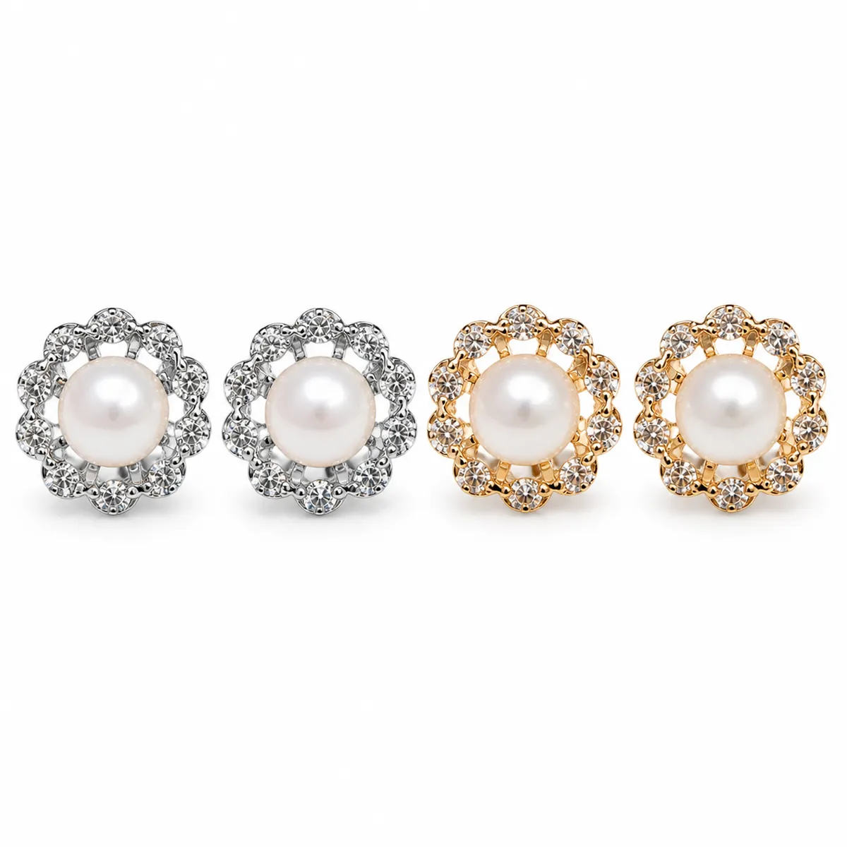 Twisted Zircon Pearl Studs