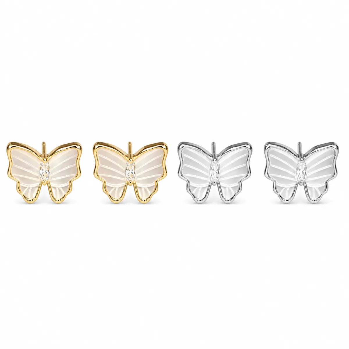 Mother-of-Pearl Butterfly Studs