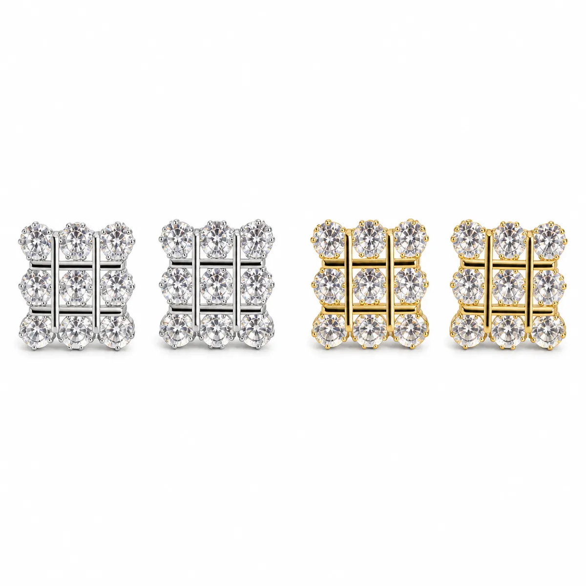 Tic-Tac-Toe Nine-Stone Studs