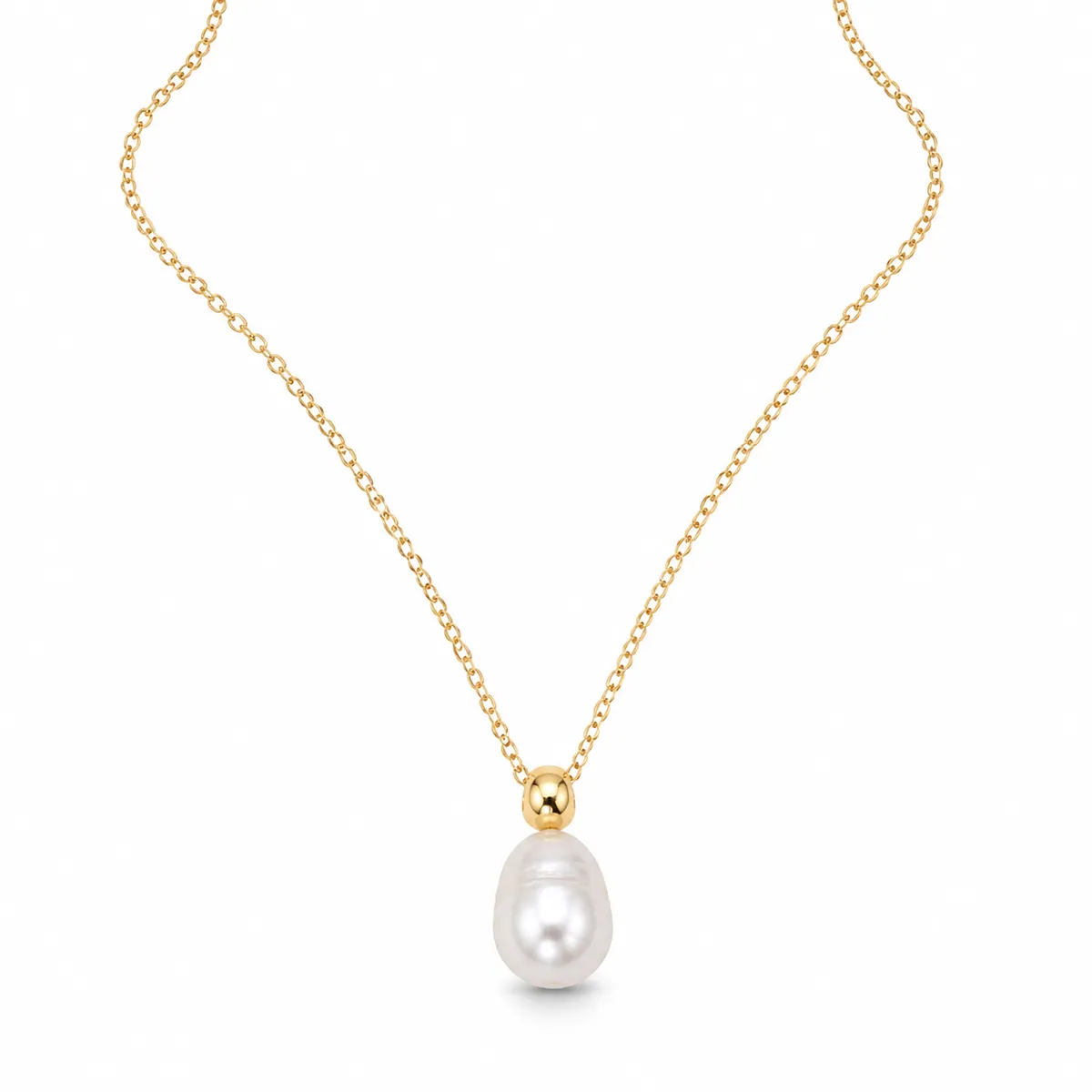 Baroque Pearl Gold Necklace