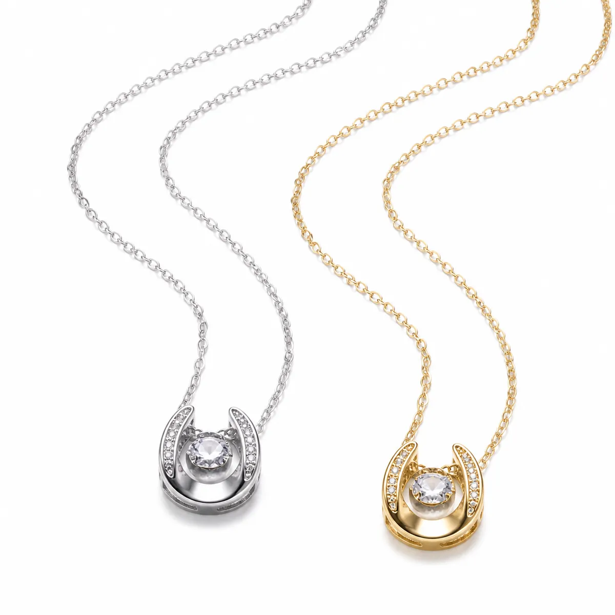 Lucky Horseshoe Crystal Necklace