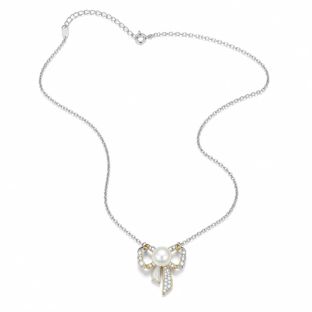 Bow Pearl Necklace