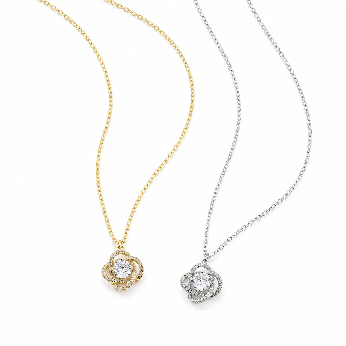 Zircon Floral Knot Choker