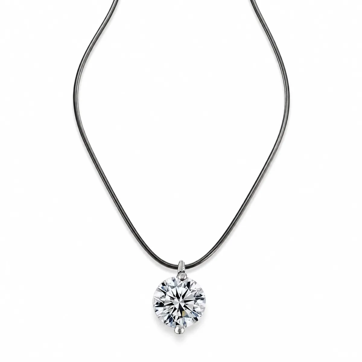 Invisible Line Crystal Necklace