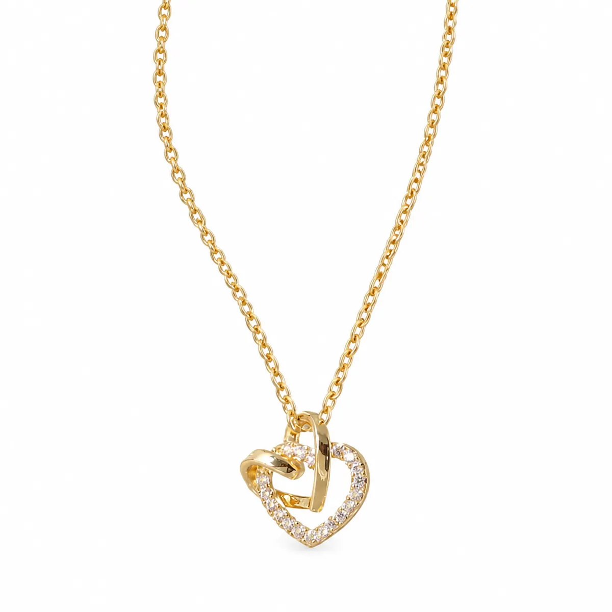 Double Heart Linked Choker
