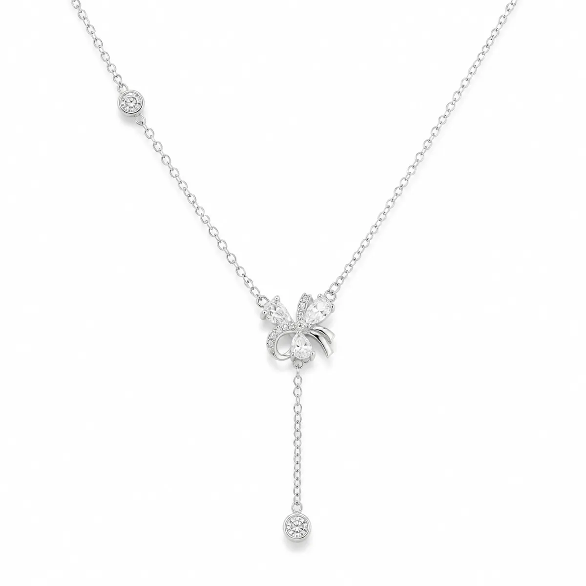 Zircon Butterfly Y-Necklace