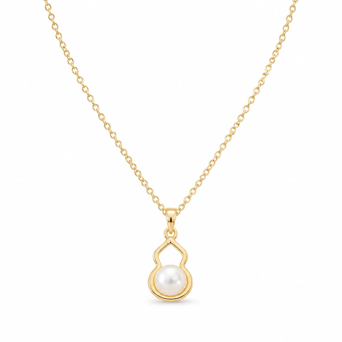 Gold Gourd Pearl Necklace