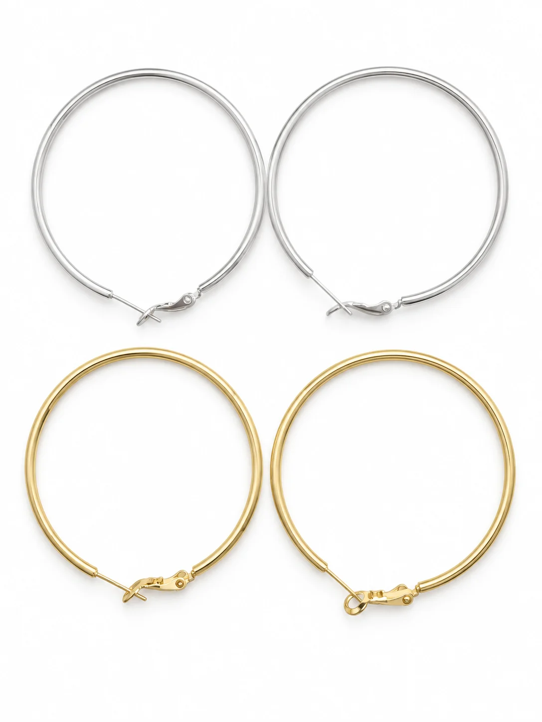 Brass Hoop Earrings 726--60